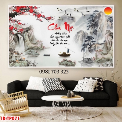 Gạch tranh thư pháp trang trí