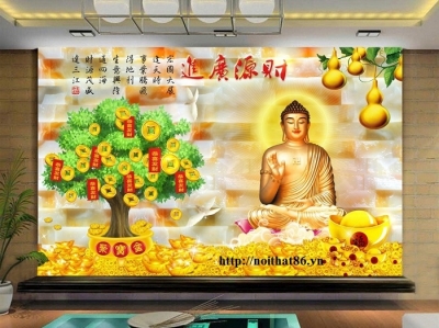 Tranh gạch  men cây tiền tài lộc HP09393