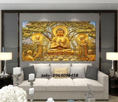 Tranh gạch 3d ốp tường tranh phật - BCX33