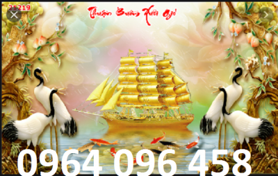 Tranh gạch 3d thuyền buồm - 833XC