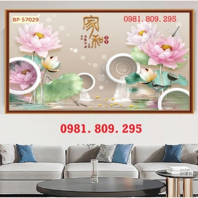 Gạch tranh 3d , gạch 3d hoa sen tuyệt đẹp HN9939