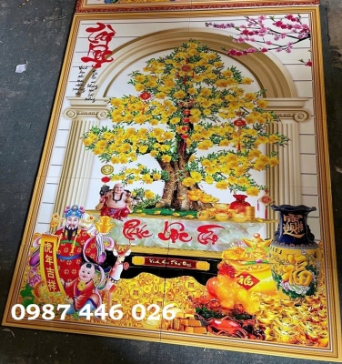 Gạch tranh bình hoa ốp tường HP83922