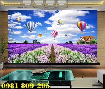 tranh phong cảnh- gạch tranh 3D cảnh vườn hoa