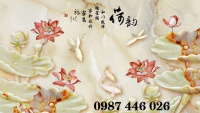 Tranh gạch hoa sen HP8723