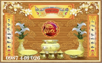 Tranh gạch phòng thờ 3d HP97373
