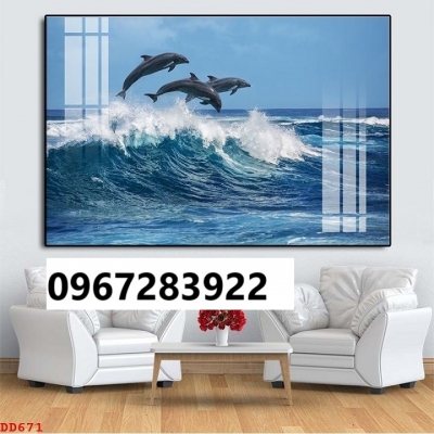 Tranh gạch 3D cảnh biển phong thủy đẹp