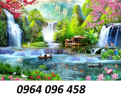 Tranh gạch 3d thác nươc - FDXC