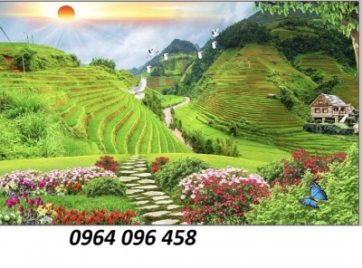 Tranh gạch 3d vườn hoa phong cảnh - LDS33