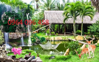 Tranh cảnh đồng quê - tranh gạch 3d ốp tường - 677CP