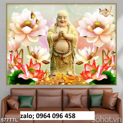 Tranh gạch 3d ốp tường phật di lặc - VX332