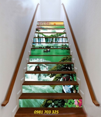 Tranh 3D cầu thang