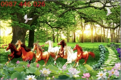 Gạch tranh bát mã, tranh mã đáo thành công HP7722