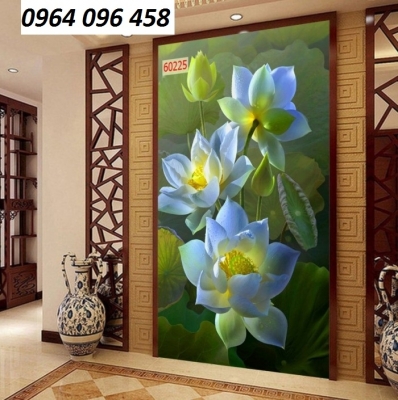 Tranh gạch 3d ốp tường hoa sen - SKCB65