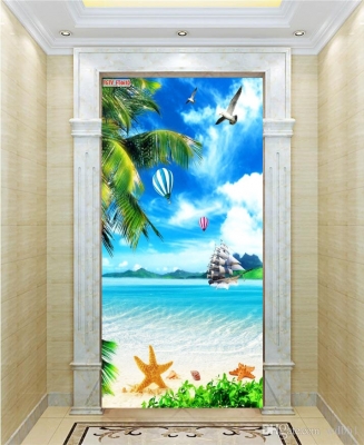 Tranh gạch 3d dán tường phong cảnh biển - 6MNB5
