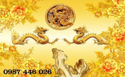 Gạch tranh rồng vàng HP97722