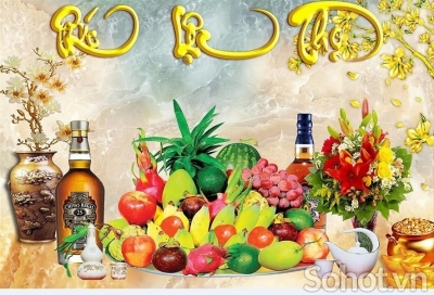 Tranh gạch 3d măm ngủ quả - 78CBB