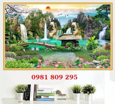 Gạch 3d phong cảnh - tranh ốp tường HP843
