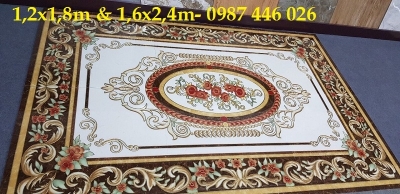Thảm gạch khắc vàng cổ điển