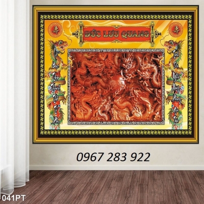 Tranh tường phòng thờ chất liệu gạch men