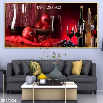 Gạch tranh ốp tường phòng bếp đẹp