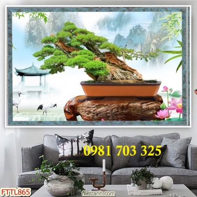 Tranh gạch hình hoa mai đẹp trang trí 3d