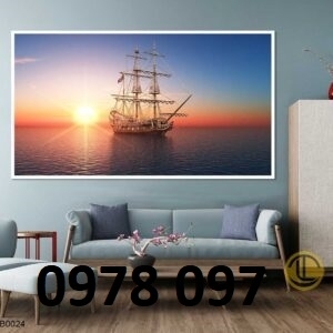 Tranh thuận buồm xuôi gió - gạch tranh 3D