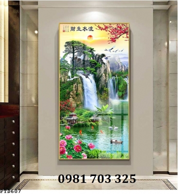 Gạch tranh phong cảnh khổ đứng