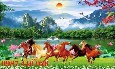 Gạch tranh bát mã, tranh mã đáo thành công HP7722