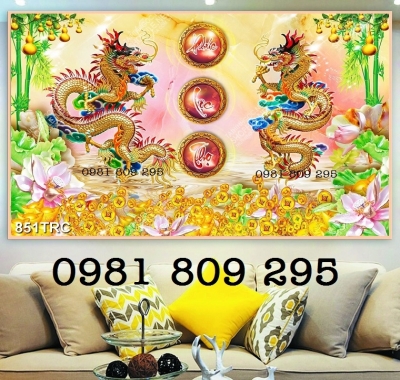 tranh gạch men - tranh rồng ốp tường 3d