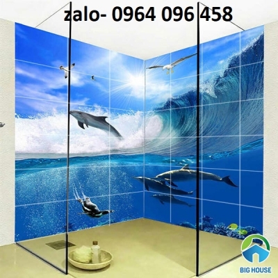 Tranh gạch 3d ốp tường phòng tắm - SCBV73