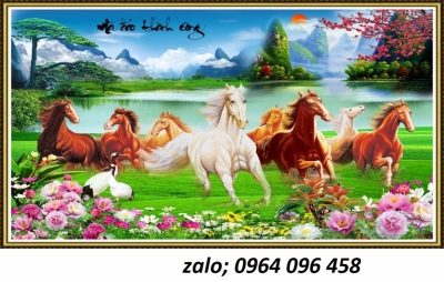 Tranh mã đáo thành công - gạch tranh 3d ốp tường - JHBV5