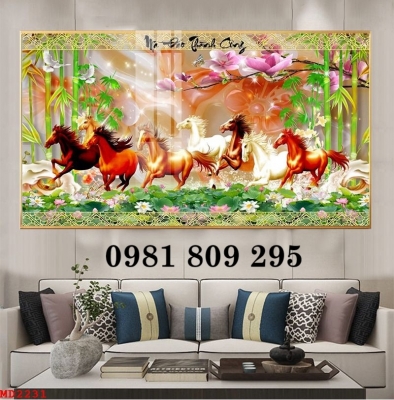 Tranh gạch ngựa , gạch men 3d sứ ngọc