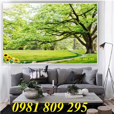 gạch tranh cây cối 3d