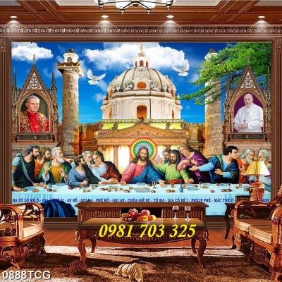 gạch 3D công giáo- tranh gạch men ốp tường