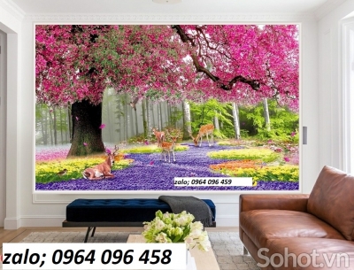 Tranh gạch men 3d phong cảnh thiên nhiên - SXB43