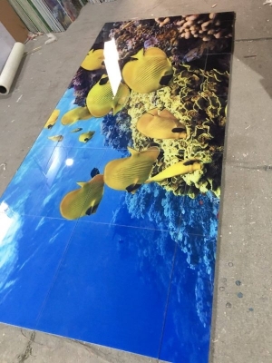 Tranh gạch 3d cá heo đại dương - 0444XC