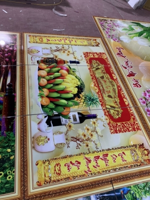 Tranh gạch 3D ốp phòng thờ