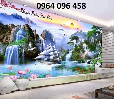 Tranh gạch 3d thuận buồn xuôi gió tranh phong thủy - 653XC