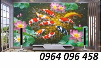 Tranh gạch 3d phong thủy phòng khách - SXVV66
