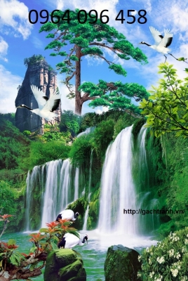 Gạch tranh 3d ốp tường hành lang - AX33