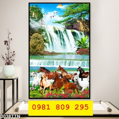 Tranh gạch phong thủy mã đáo thành công HP664