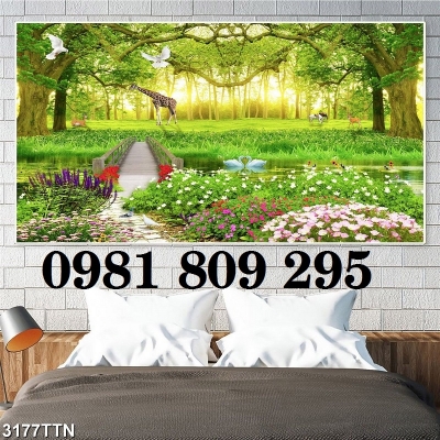 Tranh gạch 3d phong cảnh ngang