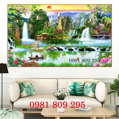 Gạch tranh phong cảnh- gạch 3d ốp tường