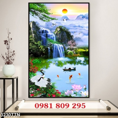 Tranh 3d , gạch tranh , gạch cao cấp thác nước HN929