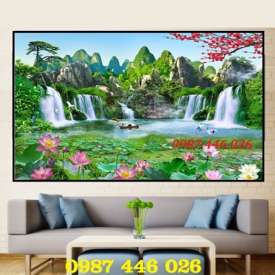 Gạch 3d tranh gạch thác nước HP8233