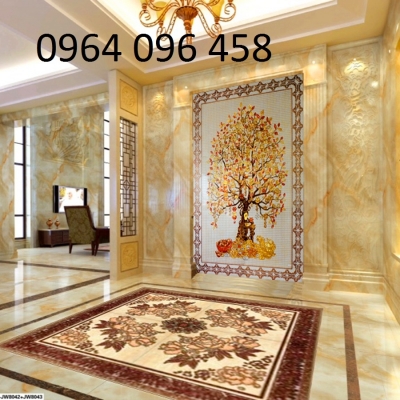 Tranh gạch 3d cây tiền vàng - XCV09
