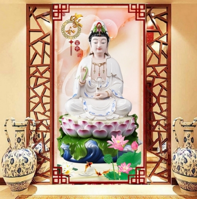 Tranh gạch 3d phật quan âm - DCBN89