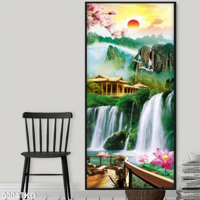 tranh gạch 3d trang trí phòng khách