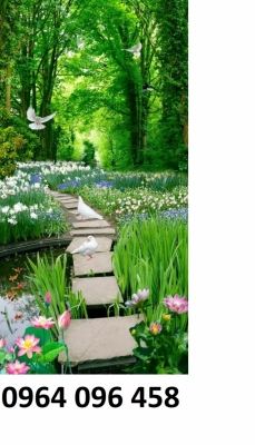 Tranh gạch 3d con đường hàng cây - LGVB6