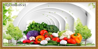 Tranh gạch 3d phòng bếp - KDC095